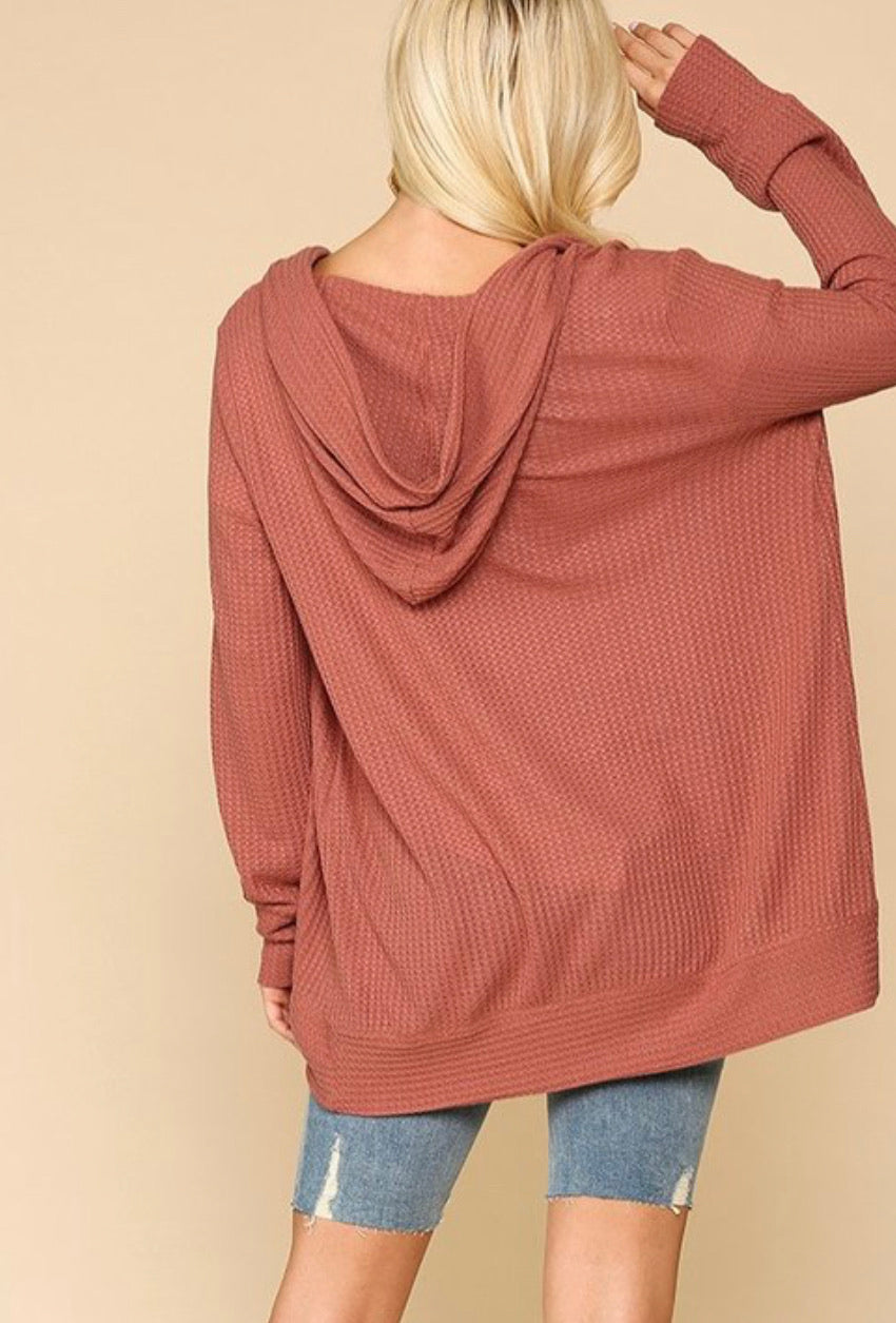 Rust V-Neck Babydoll Tunic Top – Speak Delicate