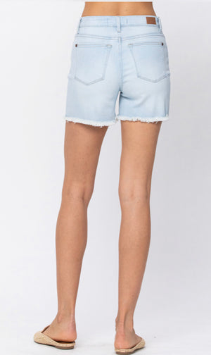 Judy Blue Light Wash High Waisted Shorts