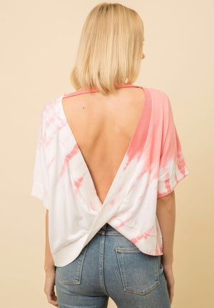 Pink Open Back Top