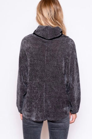 Charcoal Long Sleeve Mask Sweater