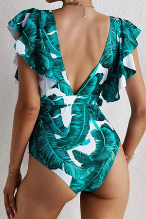 Adriana Floral Green Swimsuit/Bodysuit