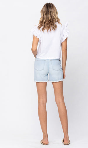 Judy Blue Light Wash High Waisted Shorts