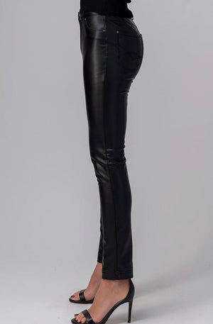 Black Vegan Faux Leather Pants