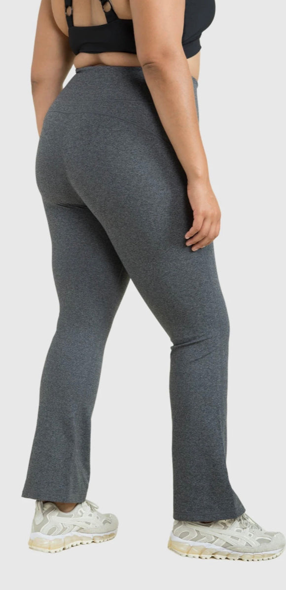 Yoga Plus Size Heather Gray Bootcut Leggings – Speak Delicate